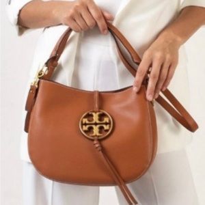 New TORY BURCH Miller Metal Logo Mini Hobo Bag
